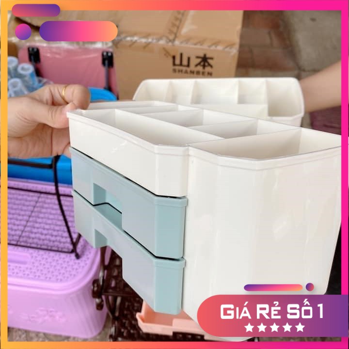 Kệ mỹ phẩmFREESHIPHộp mỹ phẩm nhựa mini 1 tầng- Kệ mỹ phẩm nhựa đa năng