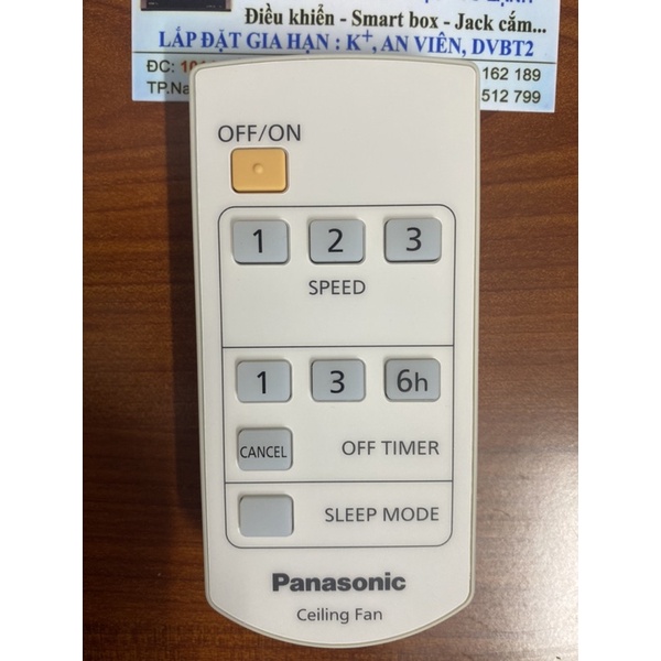 Remote Panasonic,điều khiển quạt trần Panasonic Chính Hãng