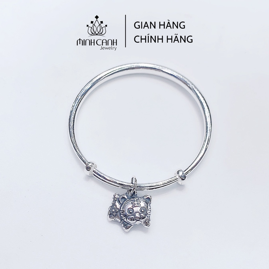 Vòng Bạc Charm Hổ Cho Bé Trai Bé Gái Tuổi Dần Có Khắc Tên Minh Canh Jewelry