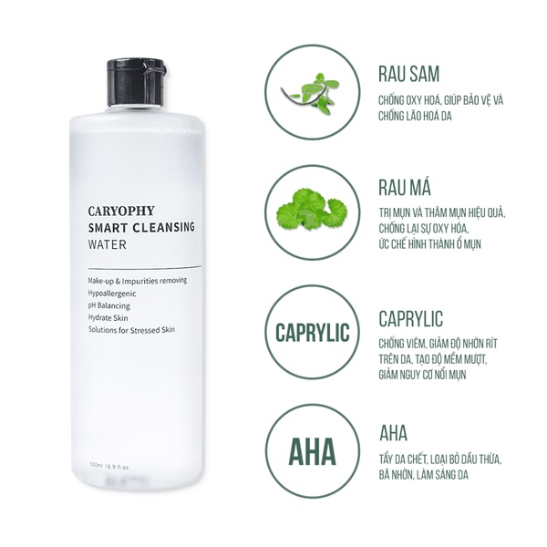 Nước tẩy trang Caryophy Smart Cleansing Water 60ml