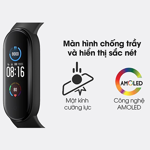 Vòng Tay Thông Minh Xiaomi Mi Band 5 Hàng Chính Hãng (Màu Sắc: Đen)