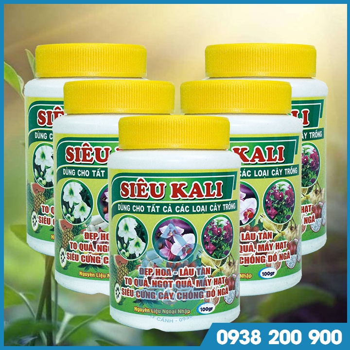 Siêu Kali - Dùng cho tất cả các loại cây trồng - chai 100gr - Giúp hoa đẹp - lâu tàn, quả to - ngọt, mẩy hạt, siêu cứng