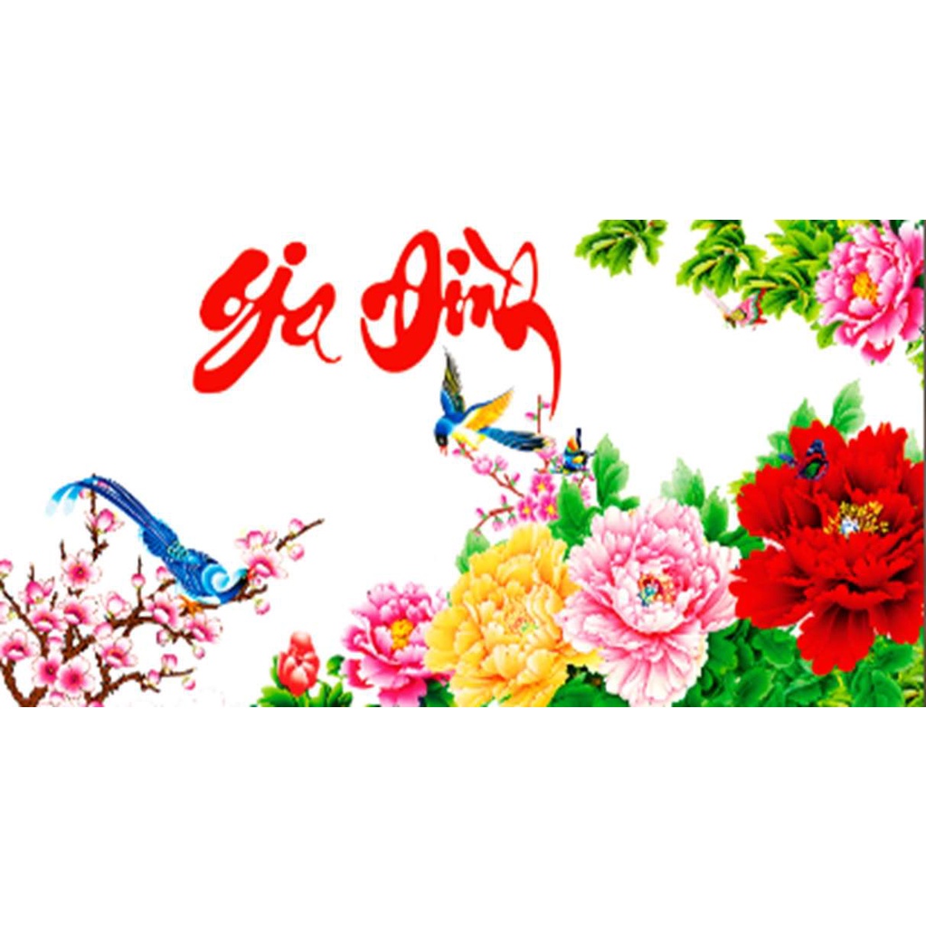 Tranh thêu chữ thập  Gia đình LV3176 , tranh đá LV176