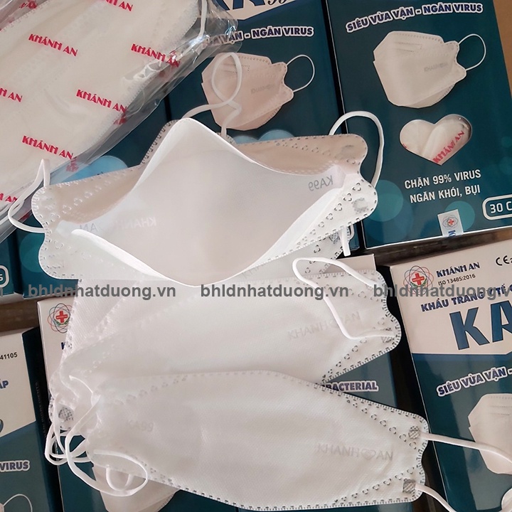 Khẩu trang khánh an 4D KA99 4 lớp dành cho người lớn dùng trong y tế, đi đường bảo vệ hô hấp