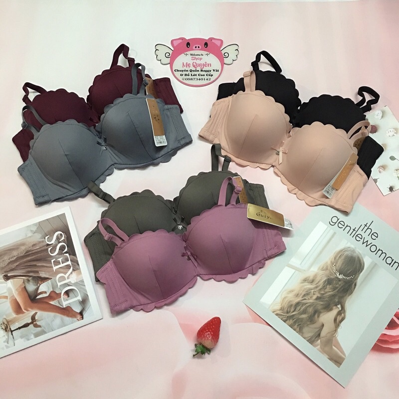 Áo lót nữ quả ngang cách điệu, hàng có gọng chất liệu trơn mát không lộ viền, nâng ngực căng tròn