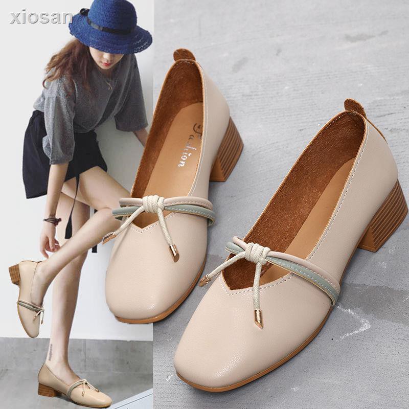 Giày búp bê nữ mũi nông phong cách xuân hè cá tính cho nữ