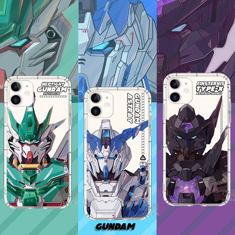 Ốp Điện Thoại Họa Tiết Hoạt Hình Gundam Chống Sốc Cho Iphone 13 Pro 11 Pro Max Xr 6s 7 8 Plus 12 Mini 14 Pro Xs Max
