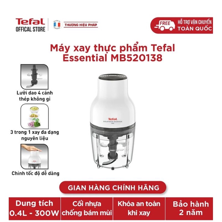 Máy xay thực phẩm Tefal Essential MB520138 - Hàng chính hãng