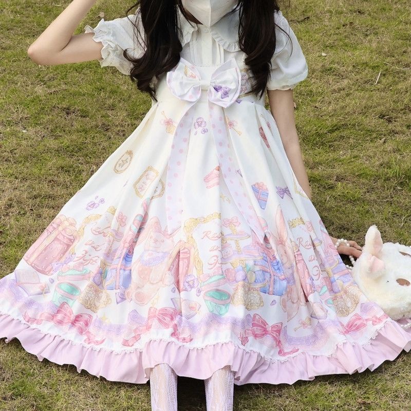 Đầm Lolita Hai Dây Xinh Xắn Dễ Thương Dành Cho Nữ