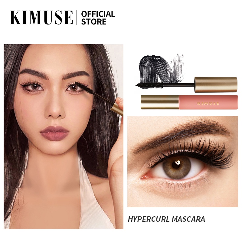 Bộ 3 món mỹ phẩm trang điểm KIMUSE gồm mascara/ bút kẻ mắt và dụng cụ bấm uốn mi | BigBuy360 - bigbuy360.vn