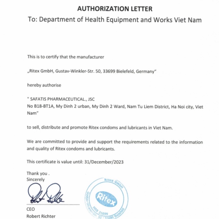 Gel bôi trơn, tuýp tạo môi trường  Ritex  Kinderwunsch hỗ trợ mang thai tự nhiên hộp 8 tuýp 4ml