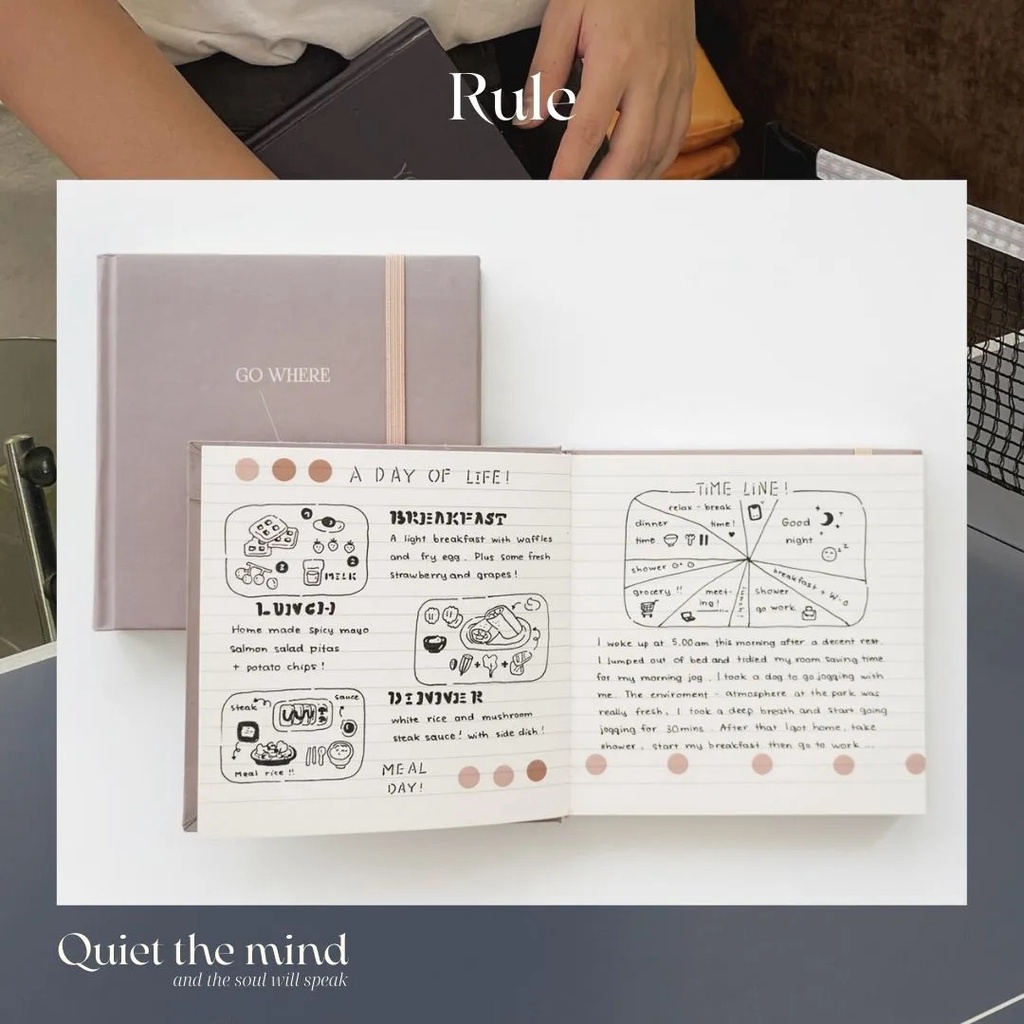 Sổ Vuông CRABIT Kẻ ngang NÂU 130gsm 144 trang - Sổ tay ghi chép, bullet journal