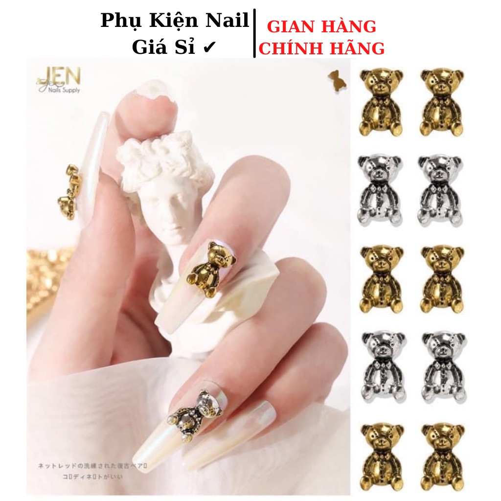 Charm gấu nail, cham gắn móng