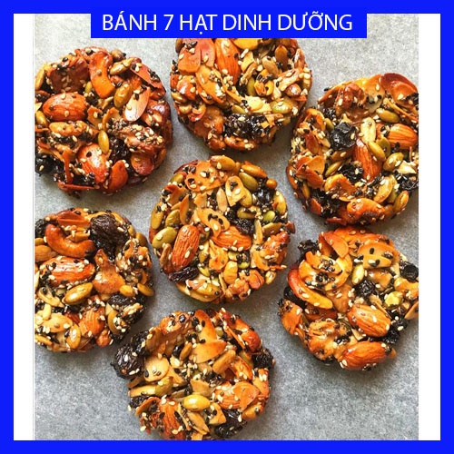 BÁNH MIX 7 HẠT DINH DƯỠNG, BÁNH NGŨ CỐC ĂN KIÊNG GIẢM CÂN KHÔNG ĐƯỜNG 120G
