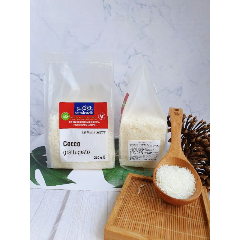 Vụn dừa hữu cơ Sottolestelle Ý gói 250gr