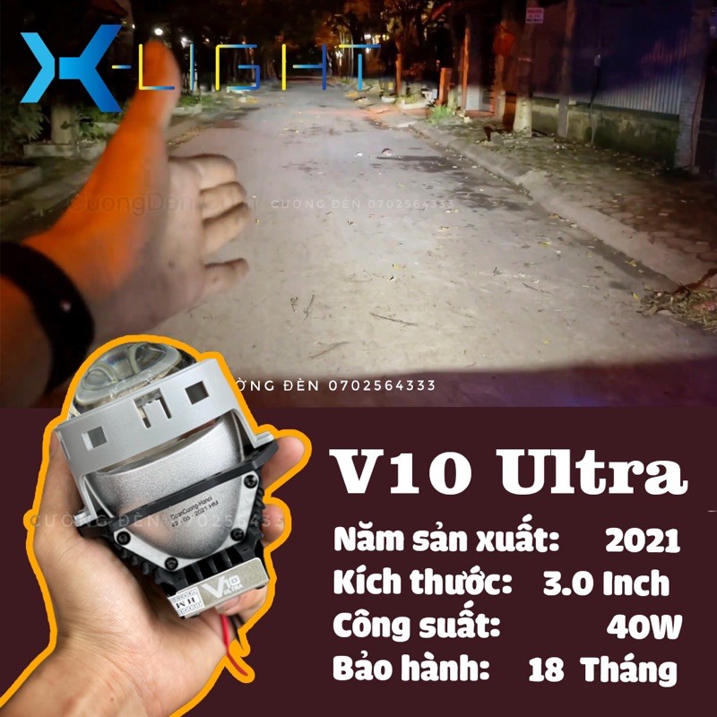 Bi LED XLight V10 ultra Bảo hành 18 tháng chính hãng