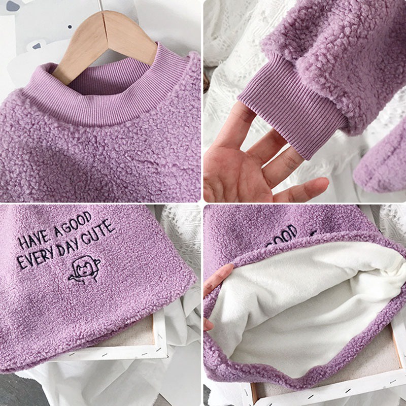 Áo sweater thêu họa tiết xinh xắn theo phong cách mùa đông hàn quốc