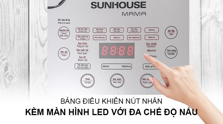 Nồi cơm điện cao tần Sunhouse Mama 1.5 lít SHD8955 Hàng Chính Hãng trưng bày-BH 12 tháng