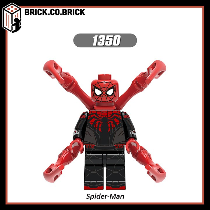 Lego Siêu Anh Hùng Đồ Chơi Lắp Ráp Minifigure Người Sắt Người Nhện Lizard Nguyên tố Lửa Nước Marvel X0268