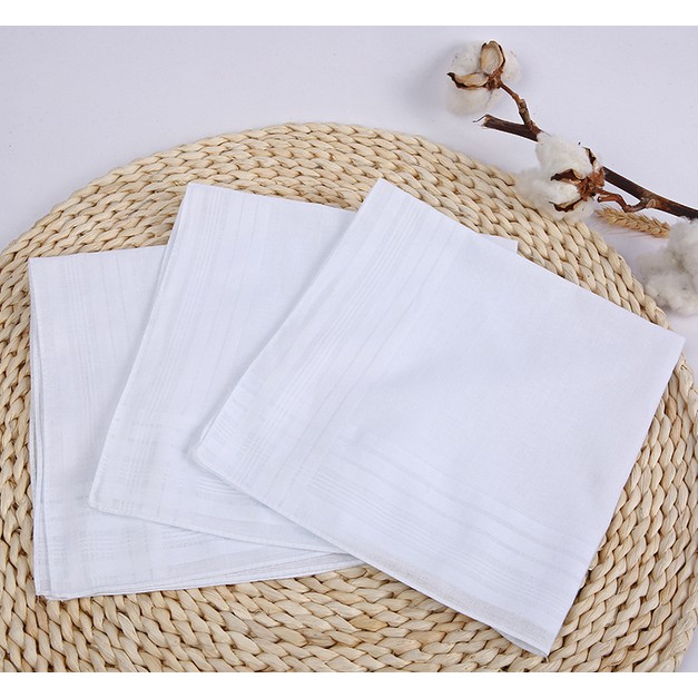 Khăn Tay Nam Trắng