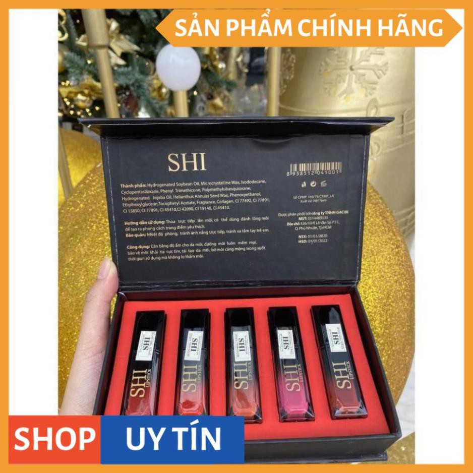 [HÀNG CHÍNH HÃNG] SET 5 SON Son Thỏi Lì - Son SHI phiên bản mới nhất 2021 - Bền màu - Tự nhiên [BẢO HÀNH 12 THÁNG] V V V