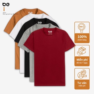 Áo thun nam cổ tròn Bentoni 4 màu trắng, đen, xám, đỏ vải cotton cao cấp co giãn - thấm hút tốt - Có big size