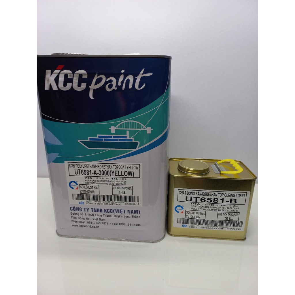 SƠN KCC KORETHAN TOPCOAT YELLOW UT6581-A-3000 (16L/BỘ)