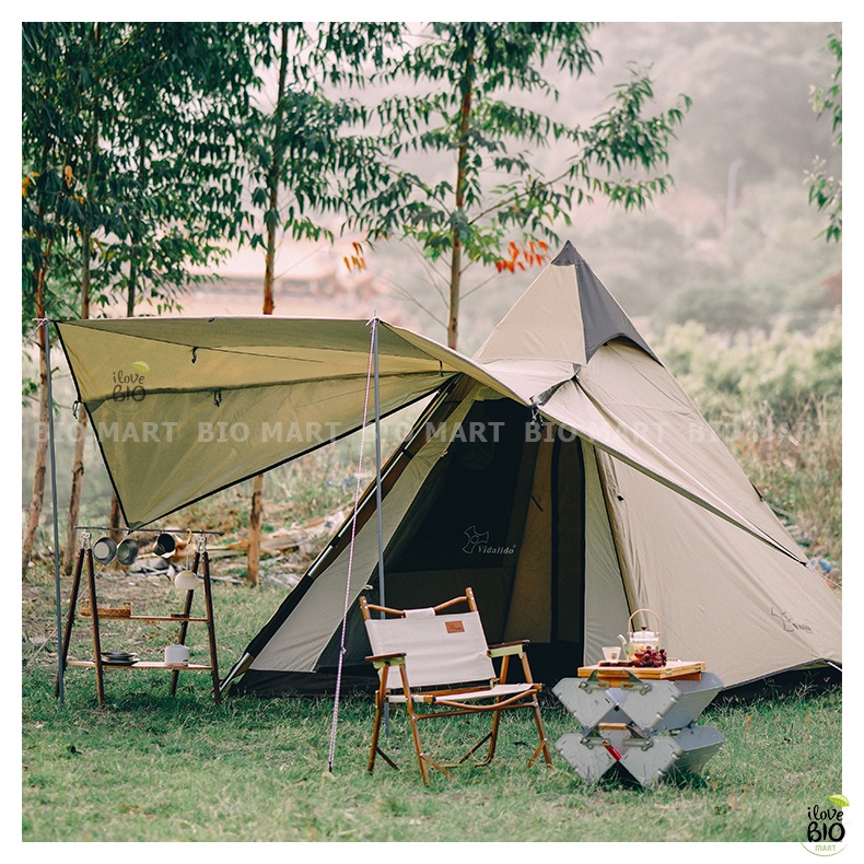 Lều Cắm Trại Lều Dã Ngoại Vidalido 4-6 Người 2 Cửa Thông Thoáng – Lều Mái Che Đi Phượt Chống Thấm Chống Tia UV - P019 | BigBuy360 - bigbuy360.vn