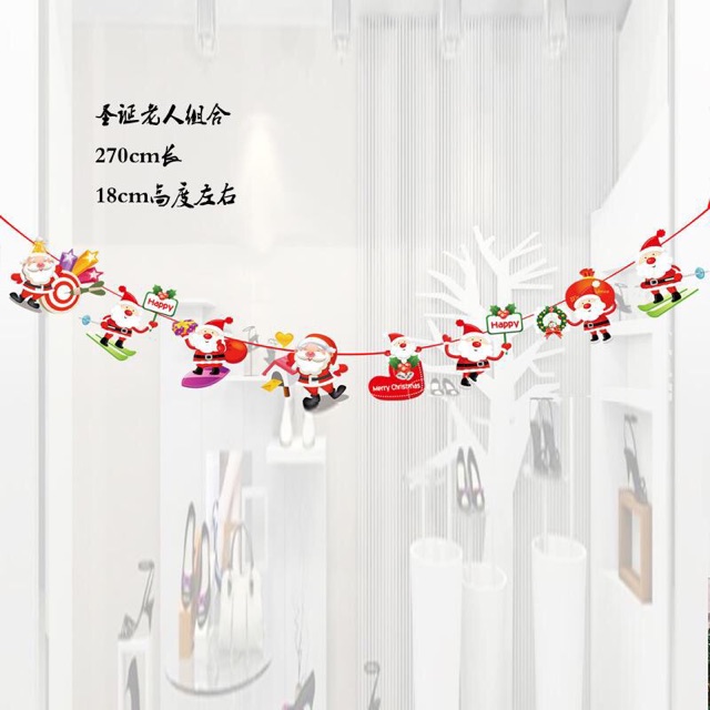 Dây Treo Trang Trí Noel với nhiều mẫu đẹp và màu sắc nổi bật phù hợp với chủ đề trong dịp giáng sinh