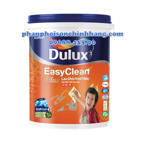 Sơn nước nội thất cao cấp DULUX EASYCLEAN LAU CHÙI VƯỢT BẬC Bề mặt mờ - 74A (5L)