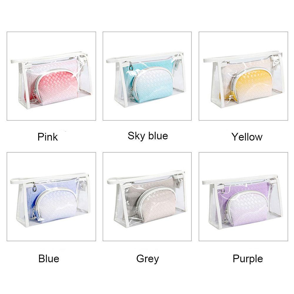 Set 3 Túi Nhựa PVC Trong Suốt Đựng Mỹ Phẩm 3 Trong 1 MIHAN1