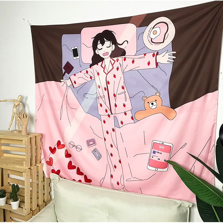 Tranh vải Cô gái ngủ - Décor nhà Sò