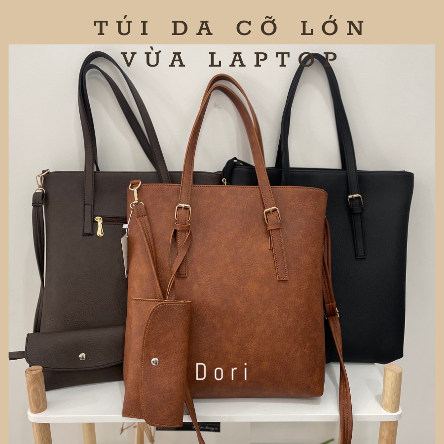 Túi xách công sở nữ da thời trang size to đựng laptop A4 cao cấp đẹp Dori Shop ,Túi Da Tote