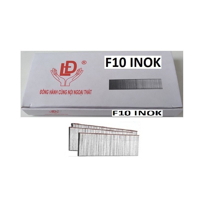 Đinh Inox F10 inox201, LĐ, hộp 3040 cây đinh thẳng F10 bằng inox dài 10mm