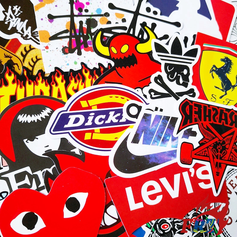❉ Fashion Brand Logo - Series 01 Stickers ❉ 36Pcs/Set Kaws DIY Luggage Laptop Skateboard Doodle Decals Stickers