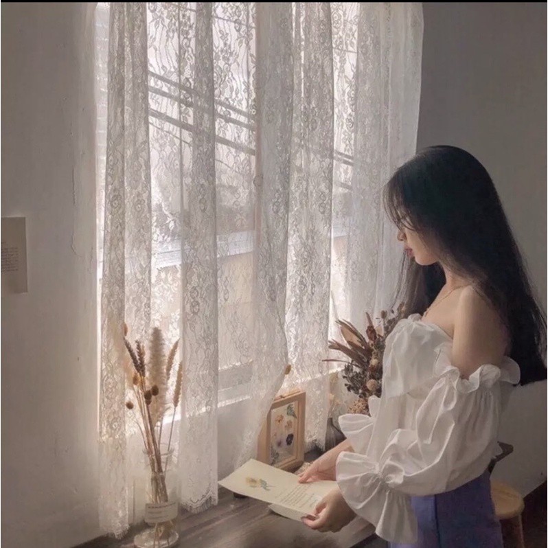 Áo trễ vai thắt nơ Uzzang về sll rồi nha cả nhà ơi