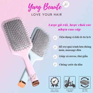Lược chải tóc, lược gỡ rối massage da đầu nhựa cao cấp, Yang Beaute