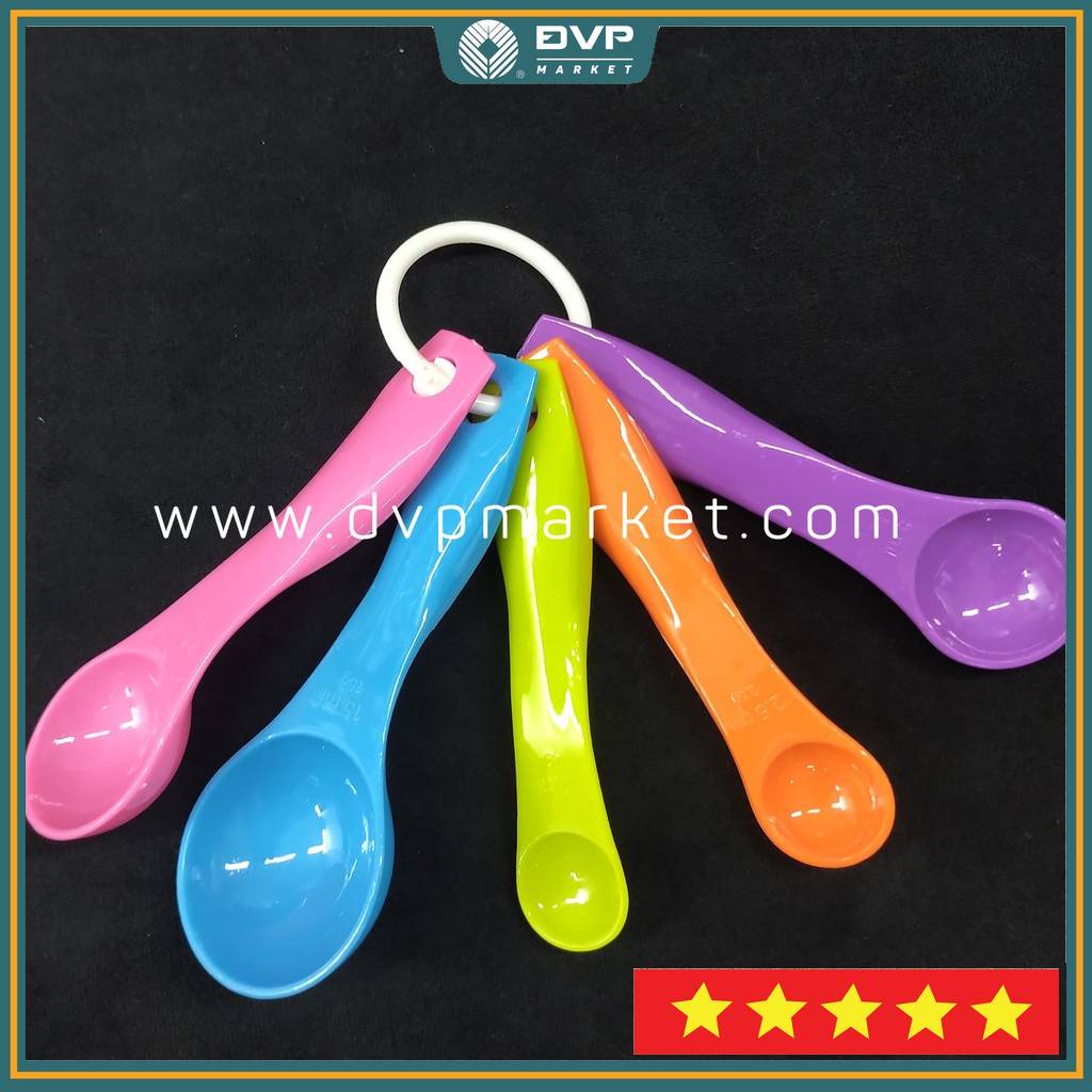 Bộ muỗng đong nhựa sắc màu NK