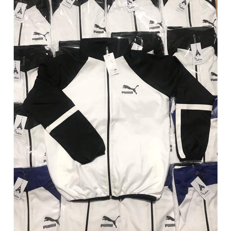 Áo khoác gió nam nữ Puma chất dù 2 lớp form rộng