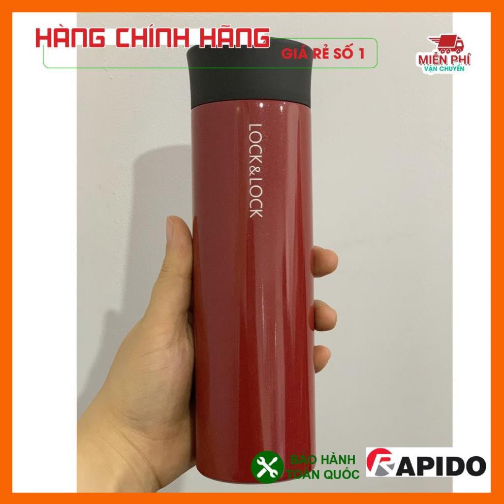 Bình giữ nhiệt Lock and Lock cao cấp Colorful Tumbler Color 400ml cam, bình giữ nhiệt Lock & Lock tiện dụng, dễ đóng mở.