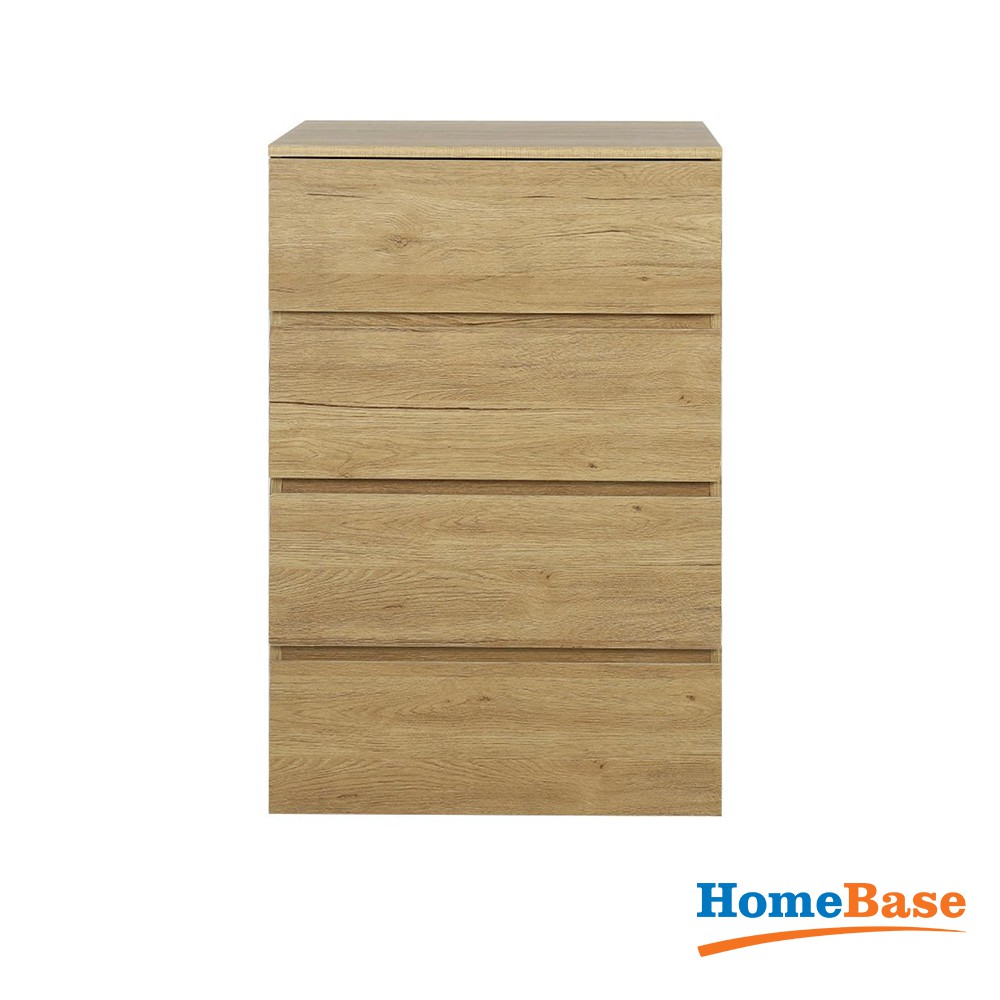 HomeBase by HomePro Thailand FURDINI Tủ gỗ 4 ngăn Thái Lan W59xD39xH89CM màu gỗ sồi | BigBuy360 - bigbuy360.vn