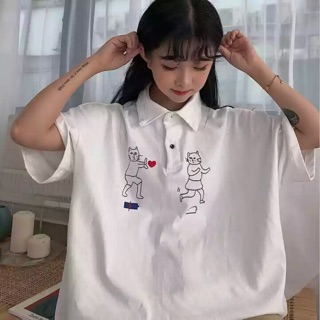 (sẵn) Áo phông polo nữ Ulzzang hàn quốc MS134