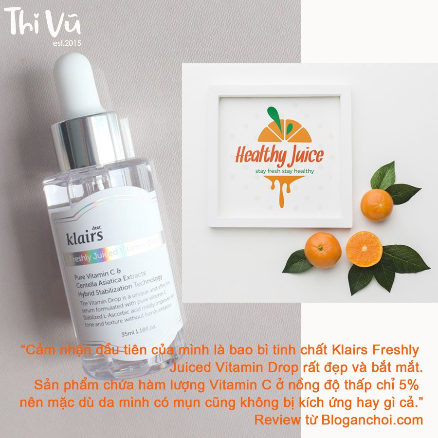 Tinh chất làm sáng da Klairs Pure Vitamin C, Serum Klair mờ thâm tái tạo da - Thi Vũ