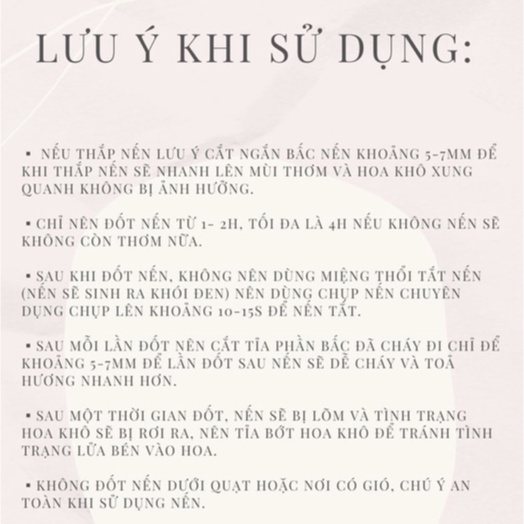 Nến thơm CITTA trang trí phong cách hoa khô thảo mộc- Nến thơm tinh dầu cao cấp không khói an toàn