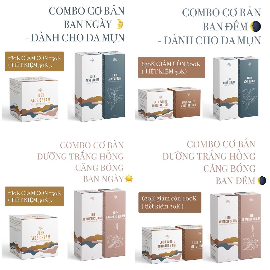 BỘ DƯỠNG DA MẶT CƠ BẢN LUEH SKINCARE VIETNAM