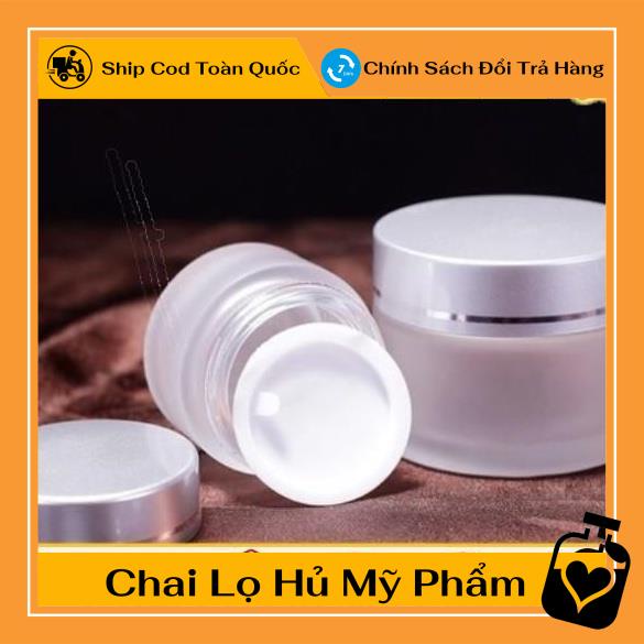 Hủ Đựng Kem ❤ TOP GIÁ RẺ ❤ Hũ Thủy Tinh Nắp Bạc 30g/50g - Hũ chiết mỹ phẩm , phụ kiện du lịch