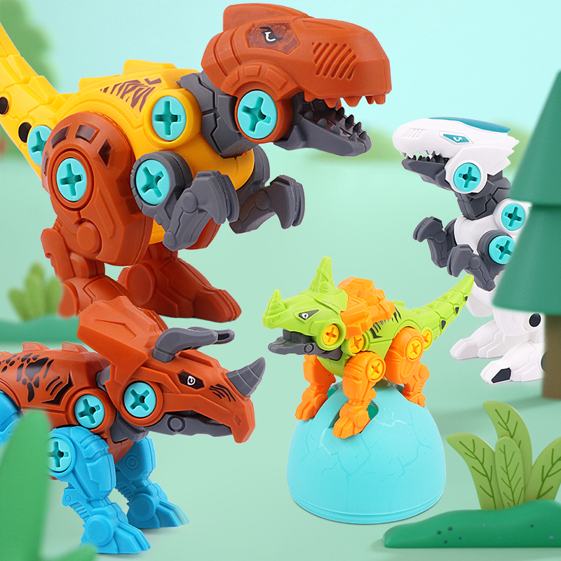 Bộ Đồ Chơi Lắp Ráp Khủng Long Bằng Gỗ Cho Bé