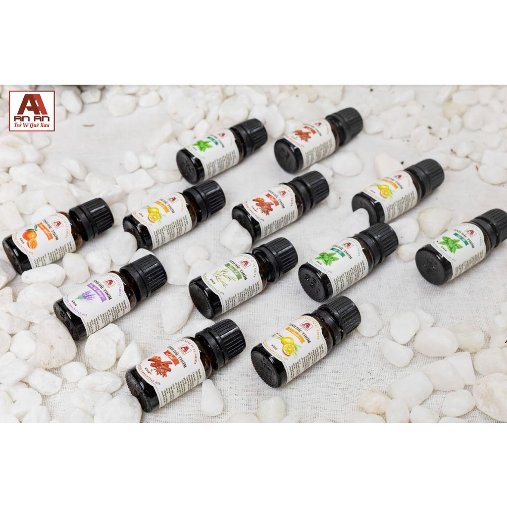 Tinh Dầu AN AN 10ml hương Quế/Bạc Hà/ Sả Chanh/Tràm Trà/Oải Hương/Cam Ngọt nguyên chất nhập khẩu tiêu chuẩn USDA, GMP.