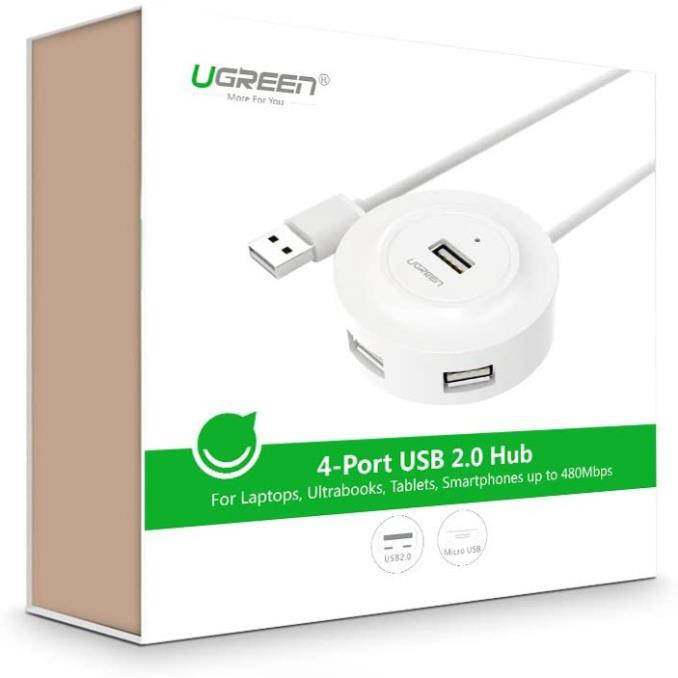 HUB chia cổng usb  2.0 thành 4 cổng tốc độ ổn định ( Hàng chính hãng Ugreen 20270)