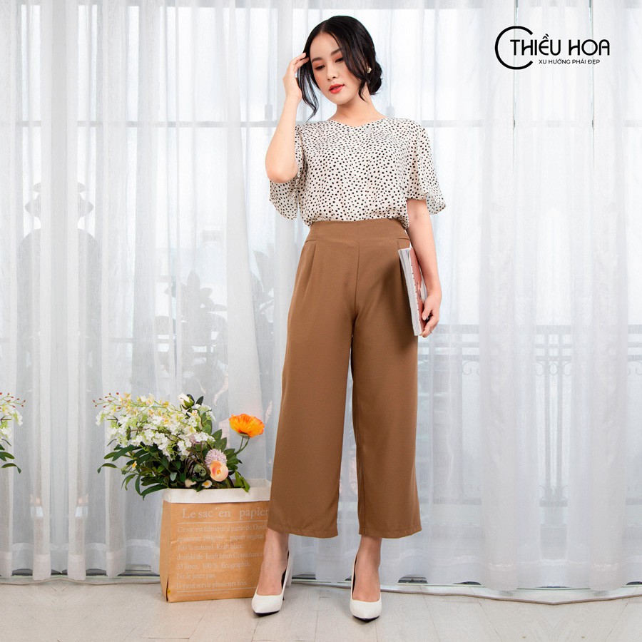 Quần Culottes Vải Chéo Ý Tôn Dáng Thiều Hoa P567